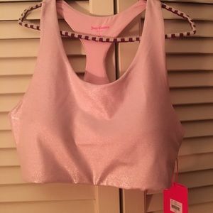 Juicy Couture Sports Bra in Pink Foil